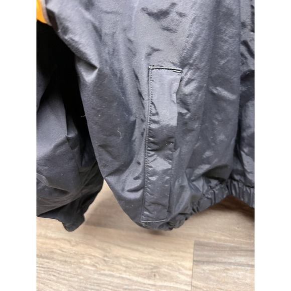 Vtg US Army Recruiting Jacket Men Large/Short Black Yellow Nylon Windbreaker - Picture 4 of 7